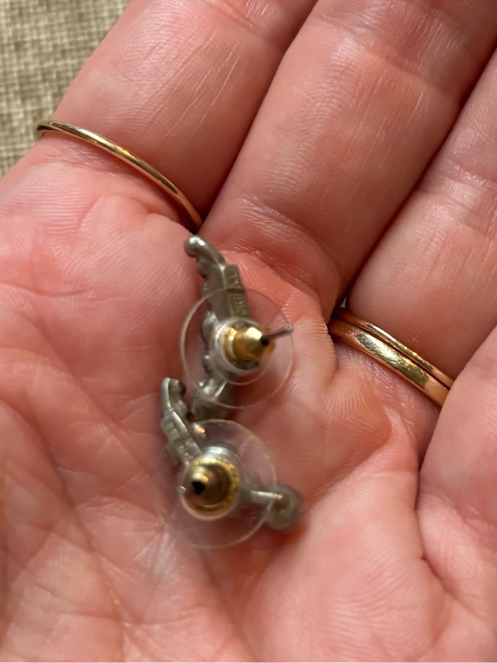 3/$20 - Anthropologie Mint and Silver Crystal Ear Climbers - Picture 4 of 4